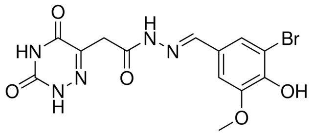 N'-[(E)-(3-BROMO-4-HYDROXY-5-METHOXYPHENYL)METHYLIDENE]-2-(3,5-DIOXO-2,3,4,5-TETRAHYDRO-1,2,4-TRIAZIN-6-YL)ACETOHYDRAZIDE