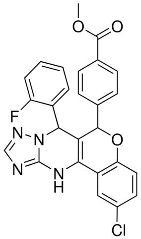 METHYL 4-[2-CHLORO-7-(2-FLUOROPHENYL)-7,12-DIHYDRO-6H-CHROMENO[4,3-D][1,2,4]TRIAZOLO[1,5-A]PYRIMIDIN-6-YL]BENZOATE