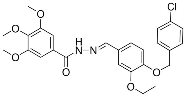 N'-(4-((4-CHLOROBENZYL)OXY)-3-ETHOXYBENZYLIDENE)-3,4,5-TRIMETHOXYBENZOHYDRAZIDE