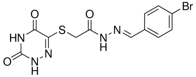 N'-[(E)-(4-BROMOPHENYL)METHYLIDENE]-2-[(3,5-DIOXO-2,3,4,5-TETRAHYDRO-1,2,4-TRIAZIN-6-YL)SULFANYL]ACETOHYDRAZIDE