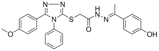 N'-[(E)-1-(4-HYDROXYPHENYL)ETHYLIDENE]-2-{[5-(4-METHOXYPHENYL)-4-PHENYL-4H-1,2,4-TRIAZOL-3-YL]SULFANYL}ACETOHYDRAZIDE