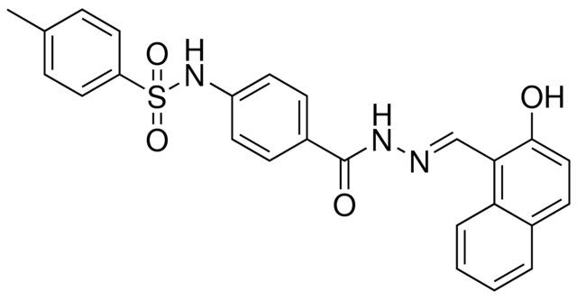 N-[4-({(2E)-2-[(2-HYDROXY-1-NAPHTHYL)METHYLENE]HYDRAZINO}CARBONYL)PHENYL]-4-METHYLBENZENESULFONAMIDE