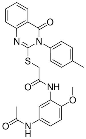 N-[5-(ACETYLAMINO)-2-METHOXYPHENYL]-2-{[3-(4-METHYLPHENYL)-4-OXO-3,4-DIHYDRO-2-QUINAZOLINYL]SULFANYL}ACETAMIDE