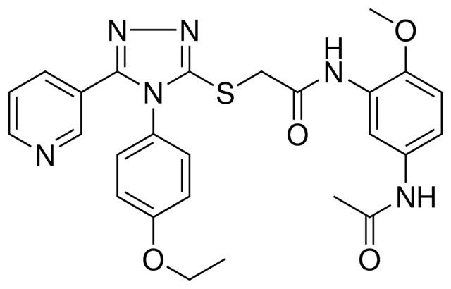 N-[5-(ACETYLAMINO)-2-METHOXYPHENYL]-2-{[4-(4-ETHOXYPHENYL)-5-(3-PYRIDINYL)-4H-1,2,4-TRIAZOL-3-YL]SULFANYL}ACETAMIDE