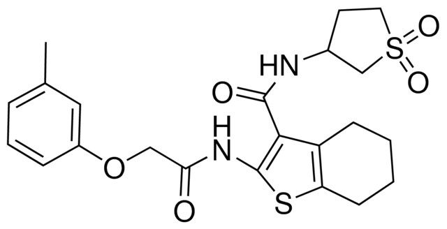 N-(1,1-DIOXIDOTETRAHYDRO-3-THIENYL)-2-{[(3-METHYLPHENOXY)ACETYL]AMINO}-4,5,6,7-TETRAHYDRO-1-BENZOTHIOPHENE-3-CARBOXAMIDE