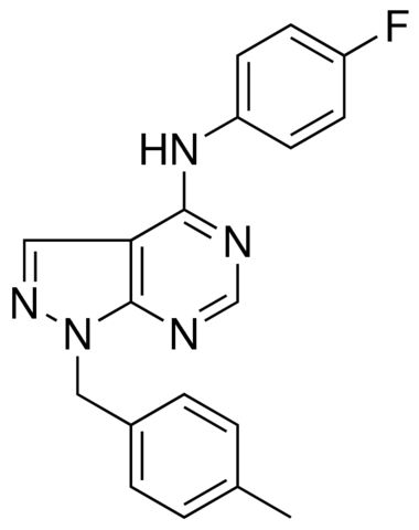 N-(4-FLUOROPHENYL)-1-(4-METHYLBENZYL)-1H-PYRAZOLO(3,4-D)PYRIMIDIN-4-AMINE