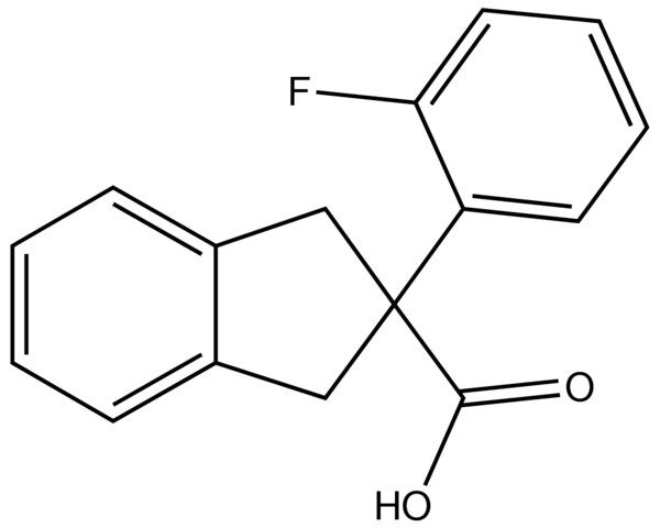 2-(2-Fluorophenyl)-2,3-dihydro-1<i>H</i>-indene-2-carboxylic acid