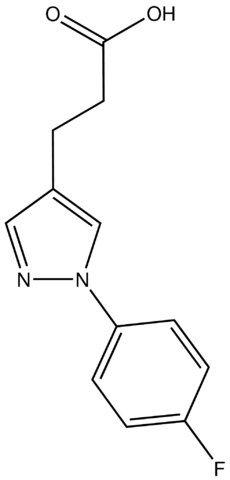 3-(1-(4-Fluorophenyl)-1<i>H</i>-pyrazol-4-yl)propanoic acid