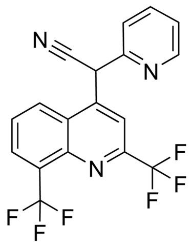 2,8-Bis(trifluoromethyl)-2-(2-pyridyl)-4-quinolineacetonitrile