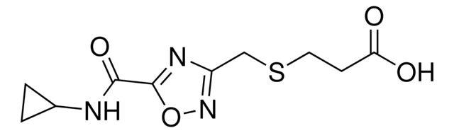 3-[({5-[(Cyclopropylamino)carbonyl]-1,2,4-oxadiazol-3-yl}methyl)sulfanyl]propanoic acid