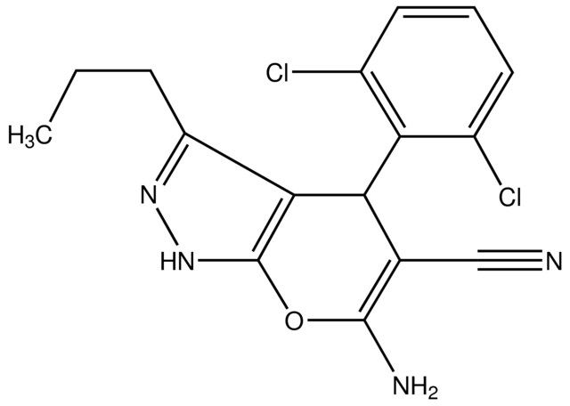 6-Amino-4-(2,6-dichlorophenyl)-3-propyl-1,4-dihydropyrano[2,3-<i>c</i>]pyrazole-5-carbonitrile