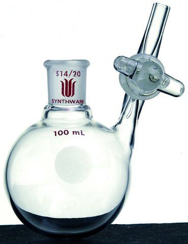 Synthware<sup>TM</sup> single neck reaction flask with glass stopcock