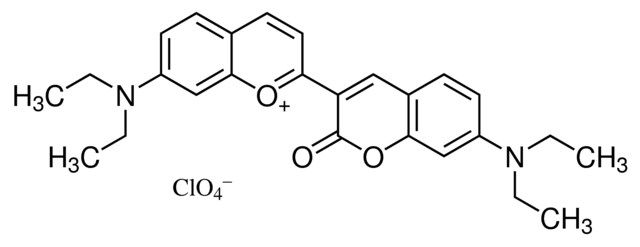 7-Diethylamino-2-(7-diethylamino-2-oxochroman-3-yl)chromylium perchlorate