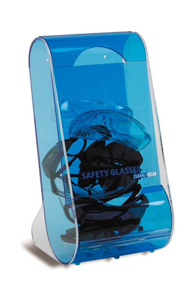 Clearly Safe<sup>®</sup> glasses dispenser, counter or wall mountable