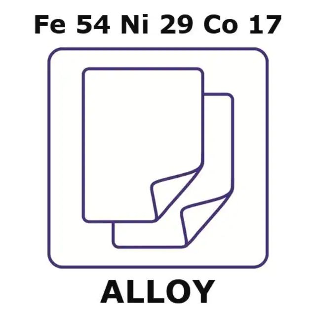 Glass Sealing Alloy, Fe54Ni29Co17