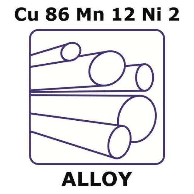 Manganin<sup>®</sup>-resistance alloy, Cu86Mn12Ni2