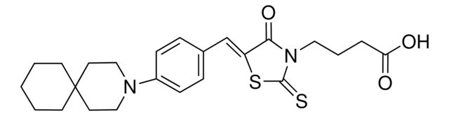 4-[(5Z)-5-[4-(3-Azaspiro[5.5]undec-3-yl)benzylidene]-4-oxo-2-thioxo-1,3-thiazolidin-3-yl]butanoic acid