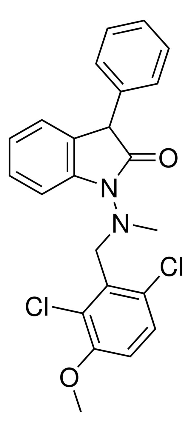 1-[(2,6-Dichloro-3-methoxybenzyl)(methyl)amino]-3-phenyl-1,3-dihydro-2H-indol-2-one