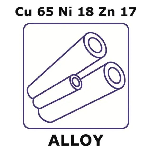 Nickel silver (18) alloy, Cu65Ni18Zn17