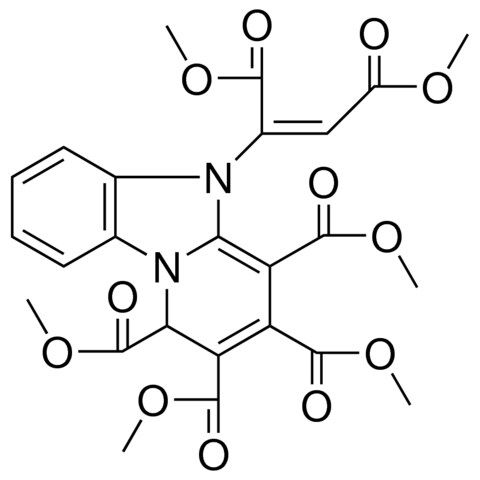 TETRAMETHYL 5-[(1E)-3-METHOXY-1-(METHOXYCARBONYL)-3-OXO-1-PROPENYL]-1,5-DIHYDROPYRIDO[1,2-A]BENZIMIDAZOLE-1,2,3,4-TETRACARBOXYLATE