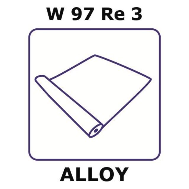 Tungsten-rhenium alloy, W97Re3