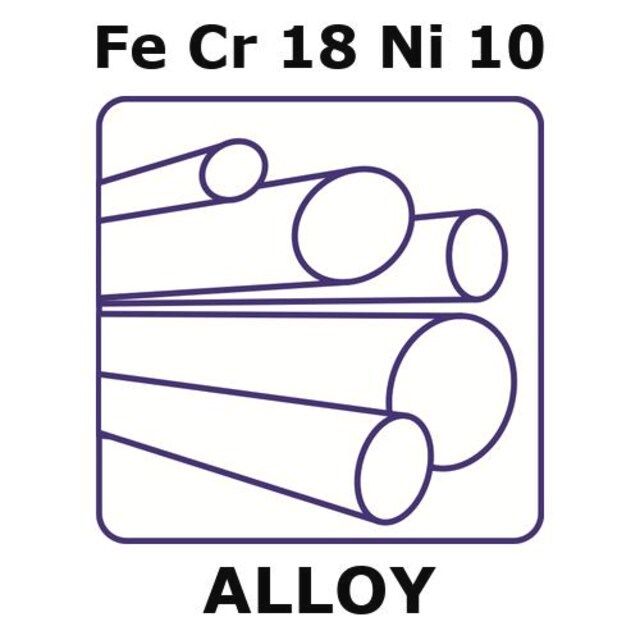 Stainless Steel-AISI 304 alloy, FeCr18Ni10