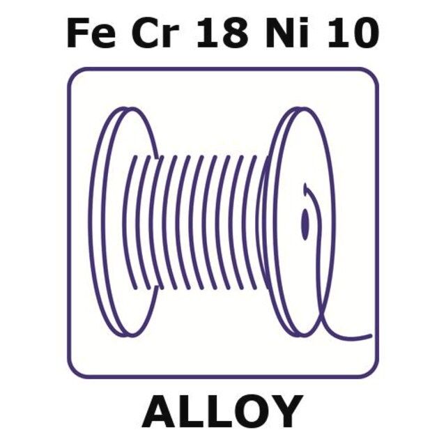 Stainless Steel-AISI 304 alloy, FeCr18Ni10