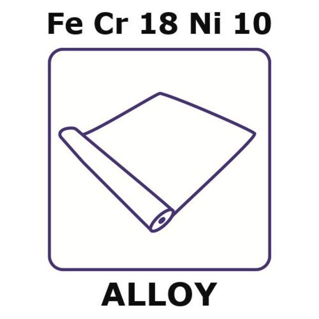 Stainless Steel-AISI 304 alloy, FeCr18Ni10