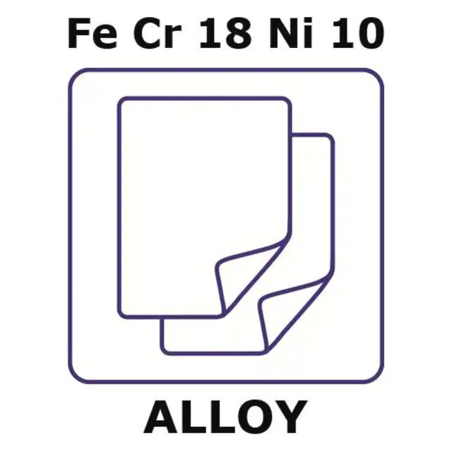 Stainless Steel-AISI 304 alloy, FeCr18Ni10