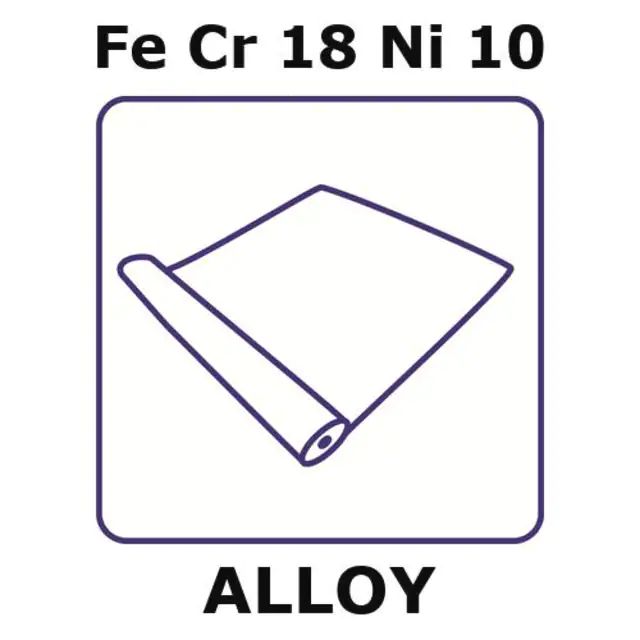 Stainless Steel-AISI 304 alloy, FeCr18Ni10