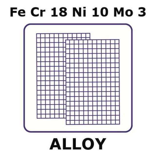 Stainless Steel-AISI 316 alloy, FeCr18Ni10Mo3