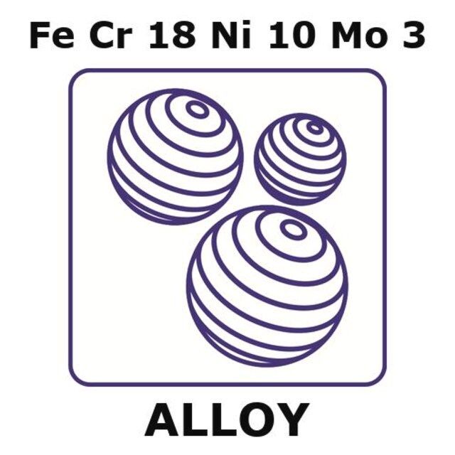 Stainless Steel-AISI 316 alloy, FeCr18Ni10Mo3