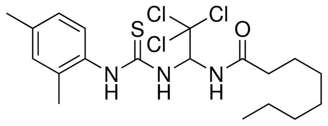 OCTANOIC ACID (2,2,2-TRICHLORO-1-(3-(2,4-DIMETHYL-PH)-THIOUREIDO)-ETHYL)-AMIDE