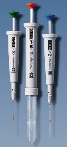 BRAND<sup>®</sup> Transferpettor positive displacement pipette, digital volume