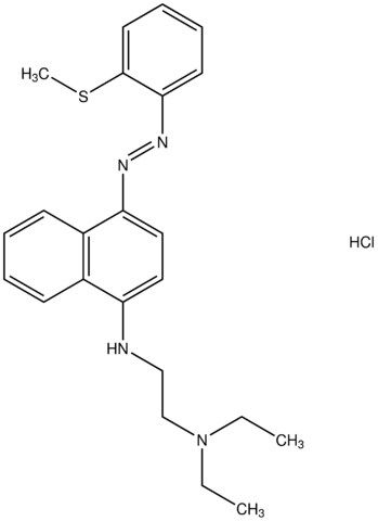 N(1),N(1)-diethyl-N(2)-(4-{(E)-[2-(methylsulfanyl)phenyl]diazenyl}-1-naphthyl)-1,2-ethanediamine hydrochloride