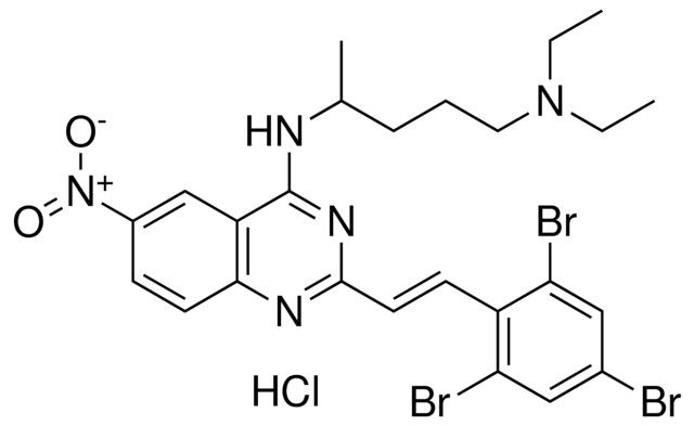 N(1),N(1)-DIETHYL-N(4)-{6-NITRO-2-[(E)-2-(2,4,6-TRIBROMOPHENYL)ETHENYL]-4-QUINAZOLINYL}-1,4-PENTANEDIAMINE HYDROCHLORIDE