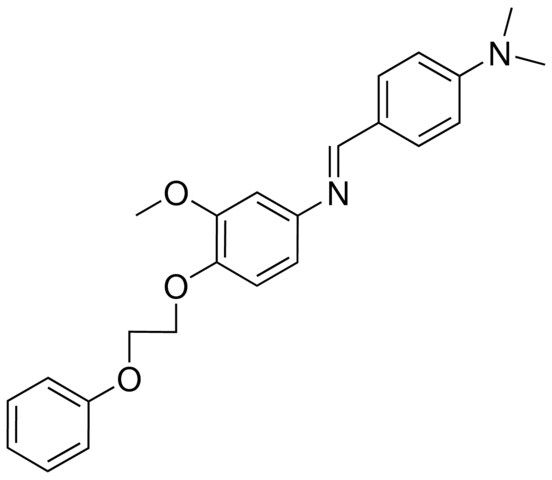 N-(4-(DIMETHYLAMINO)BENZYLIDENE)-3-METHOXY-4-(2-PHENOXYETHOXY)ANILINE