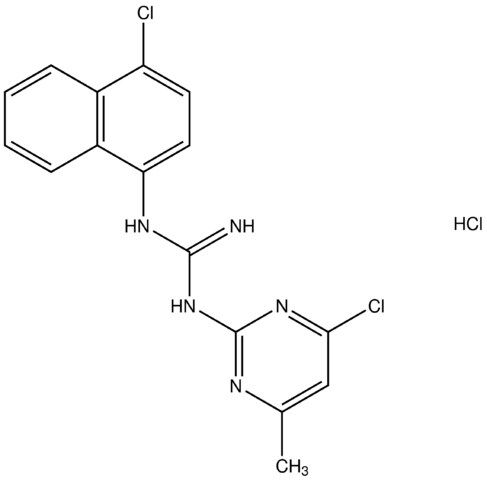 N-(4-chloro-6-methyl-2-pyrimidinyl)-N'-(4-chloro-1-naphthyl)guanidine hydrochloride