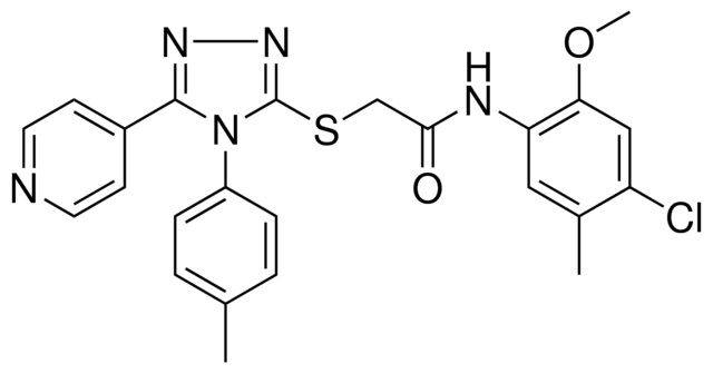 N-(4-CHLORO-2-METHOXY-5-METHYLPHENYL)-2-{[4-(4-METHYLPHENYL)-5-(4-PYRIDINYL)-4H-1,2,4-TRIAZOL-3-YL]SULFANYL}ACETAMIDE