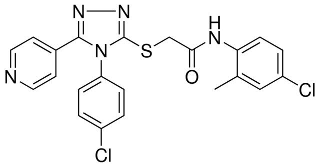 N-(4-CHLORO-2-METHYLPHENYL)-2-{[4-(4-CHLOROPHENYL)-5-(4-PYRIDINYL)-4H-1,2,4-TRIAZOL-3-YL]SULFANYL}ACETAMIDE