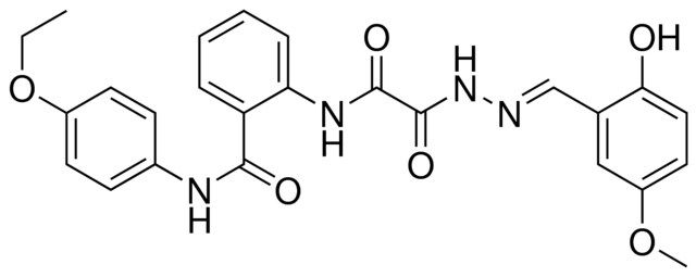 N-(4-ETHOXY-PH)-2-(((2-(2-HO-5-MEO-BENZYLIDENE)HYDRAZINO)(OXO)AC)AMINO)BENZAMIDE