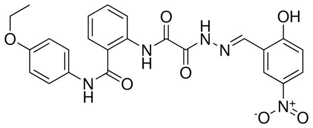 N-(4-ETHOXY-PH)2-(((2-(2-HO-5-NITROBENZYLIDENE)HYDRAZINO)(OXO)AC)AMINO)BENZAMIDE