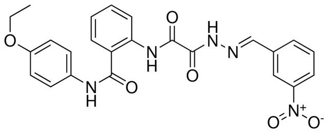 N-(4-ETHOXYPHENYL)-2-(((2-(3-NITROBENZYLIDENE)HYDRAZINO)(OXO)AC)AMINO)BENZAMIDE