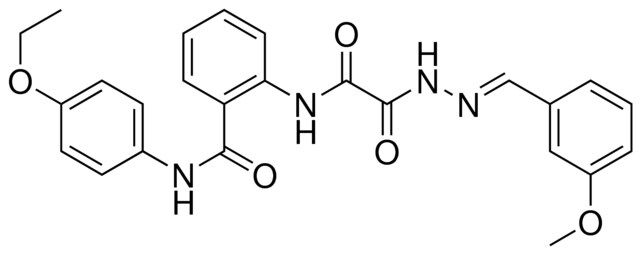 N-(4-ETHOXY-PH)-2-(((2-(3-METHOXYBENZYLIDENE)HYDRAZINO)(OXO)AC)AMINO)BENZAMIDE