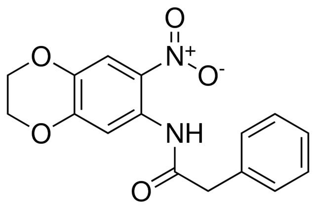 N-(7-NITRO-2,3-DIHYDRO-BENZO(1,4)DIOXIN-6-YL)-2-PHENYL-ACETAMIDE