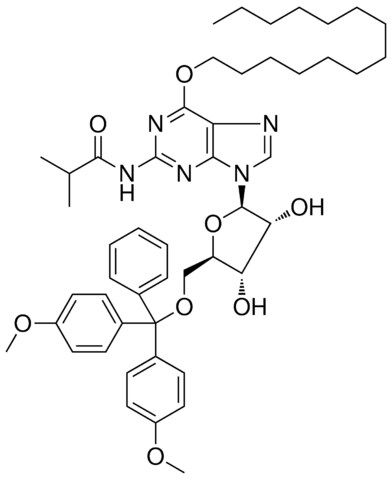 N-(9-((2R,3R,4S,5R)-5-((BIS(4-METHOXYPHENYL)(PHENYL)METHOXY)METHYL)-3,4-DIHYDROXYTETRAHYDROFURAN-2-YL)-6-(TETRADECYLOXY)-9H-PURIN-2-YL)ISOBUTYRAMIDE