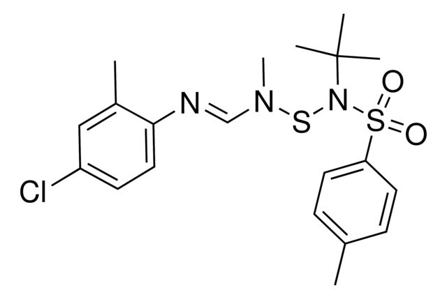 N-(tert-Butyl)-N-{[{(E)-[(4-chloro-2-methylphenyl)imino]methyl}(methyl)amino]sulfanyl}-4-methylbenzenesulfonamide