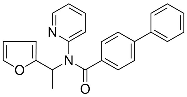 N-(1-(2-FURYL)ETHYL)-N-(2-PYRIDINYL)(1,1'-BIPHENYL)-4-CARBOXAMIDE