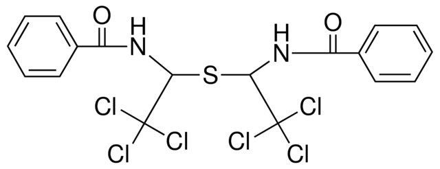 N-(1-{[1-(BENZOYLAMINO)-2,2,2-TRICHLOROETHYL]SULFANYL}-2,2,2-TRICHLOROETHYL)BENZAMIDE