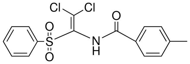 N-(1-BENZENESULFONYL-2,2-DICHLORO-VINYL)-4-METHYL-BENZAMIDE